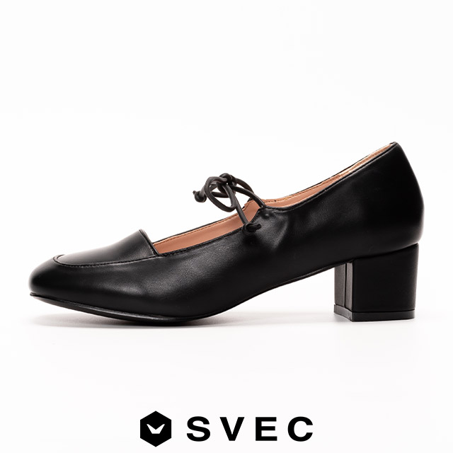 SVEC（シュベック） パンプス 痛くない 歩きやすい 黒 ストラップ