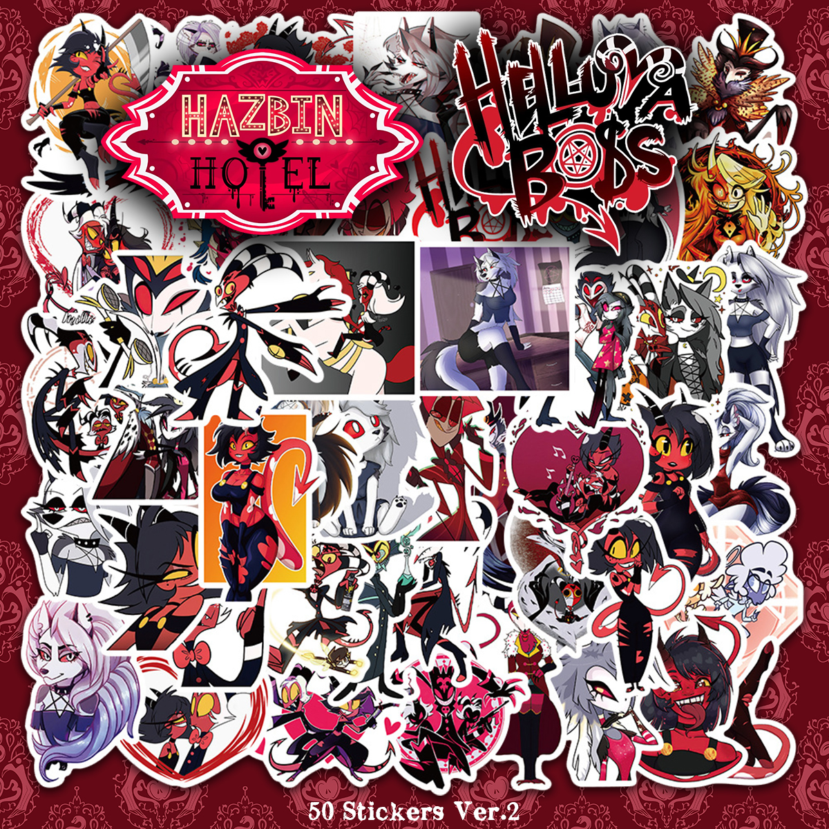 ハズビンホテルへようこそ ステッカー 56枚セット PVC 防水 シール