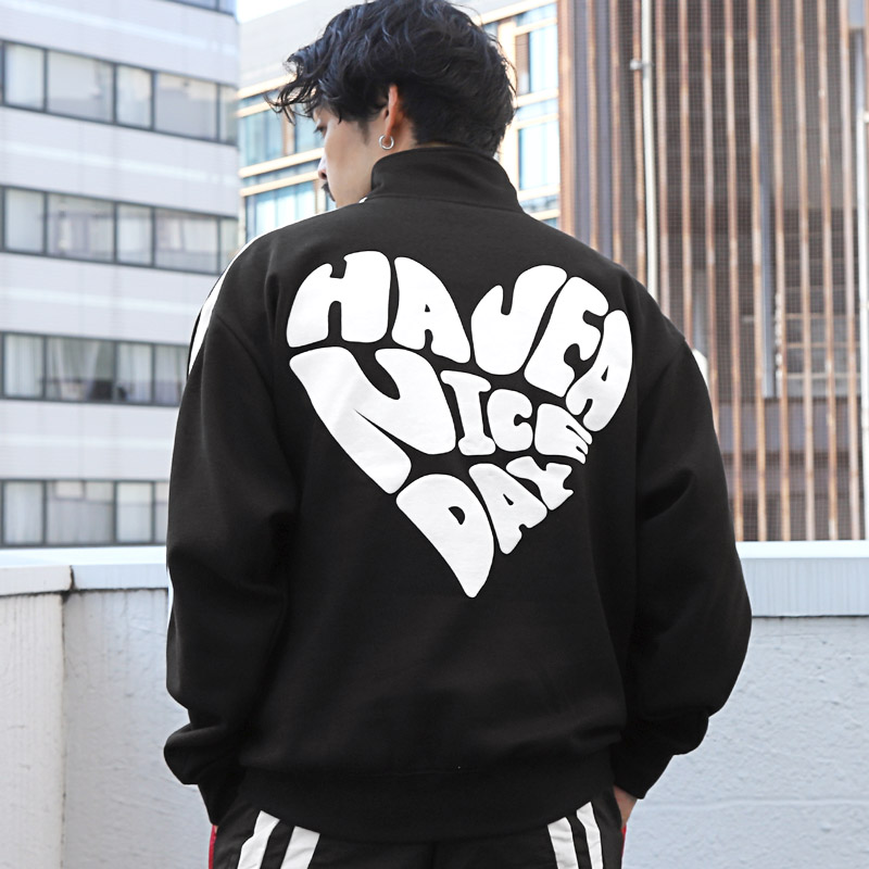 トレーナー メンズ レディース 裏起毛 あったか ハーフジップ ZIP 袖