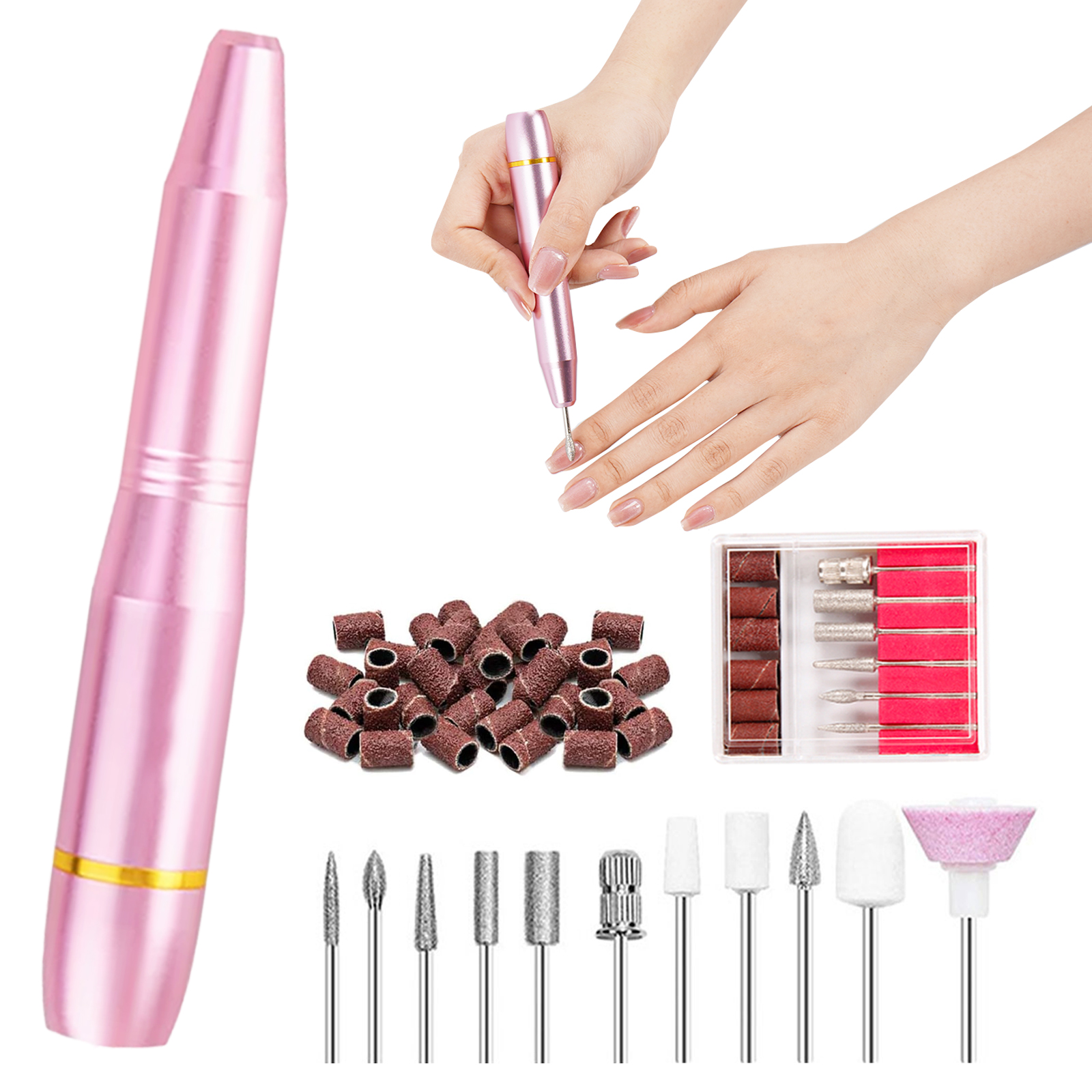 初心者向け／ 電動ネイルマシン キット 多機能 プロ ビット11 爪削り