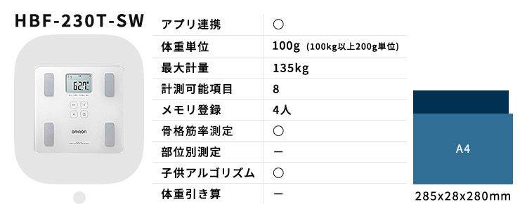 オムロン（OMRON） 体重体組成計 体重計 KRD-603T2-W カラダスキャン