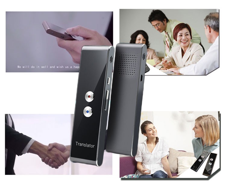 AI双方向音声翻訳機 スマホと連動翻訳 瞬間音声/テキスト翻訳 英語