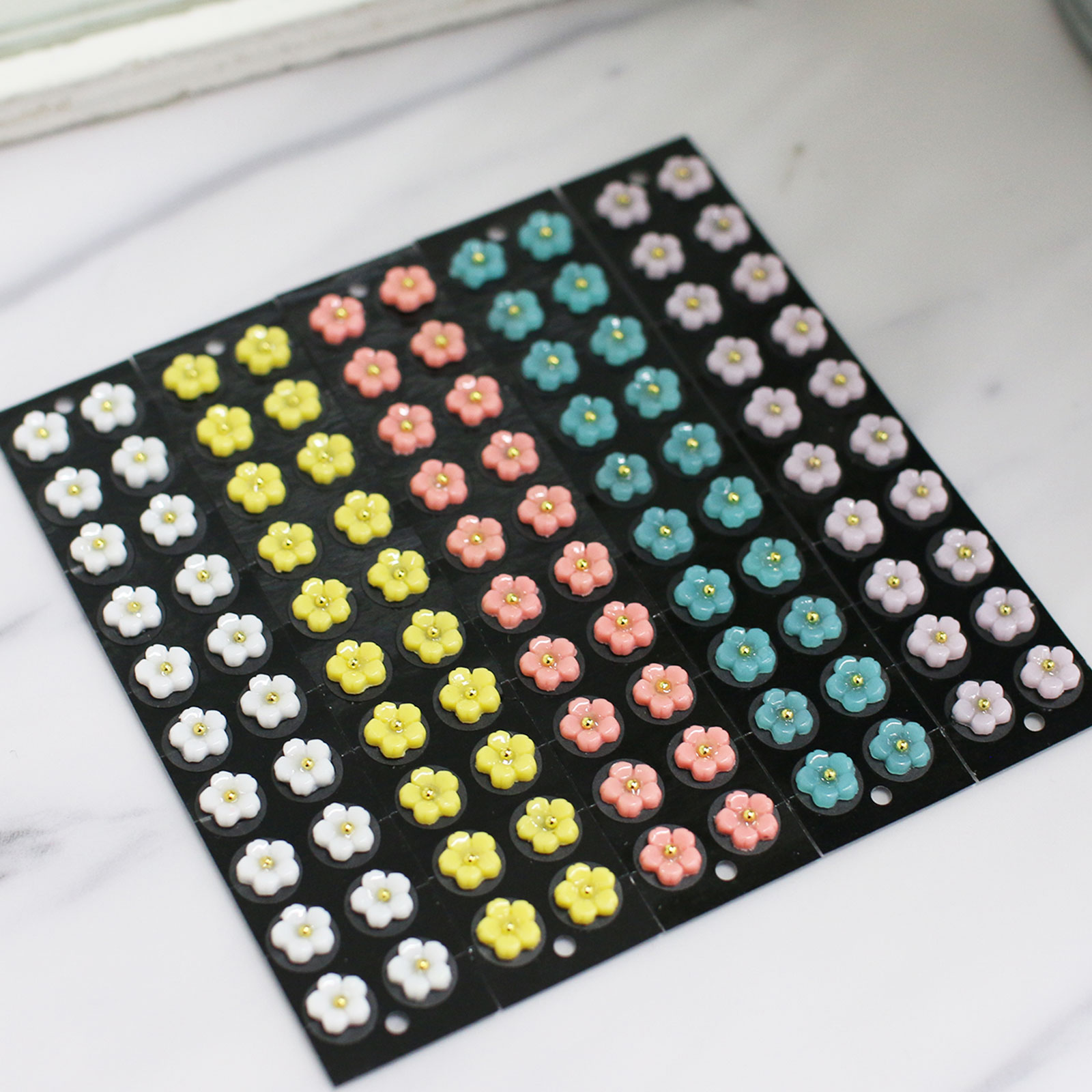 3Dフラワーブリオン 耳つぼジュエリー 1シート20粒 お試し プチプラ