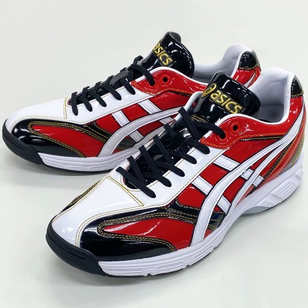 ASICS（アシックス） 25.5cmのみ ブラック×レッド 野球 トレーニング