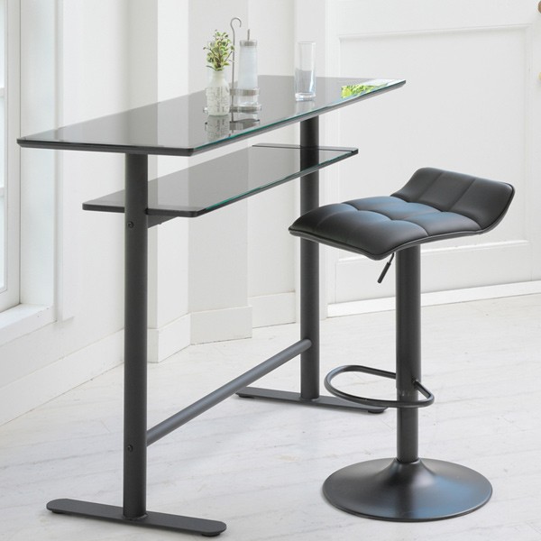 あずま工芸 テーブル カウンターテーブル ガラス天板 ロイス