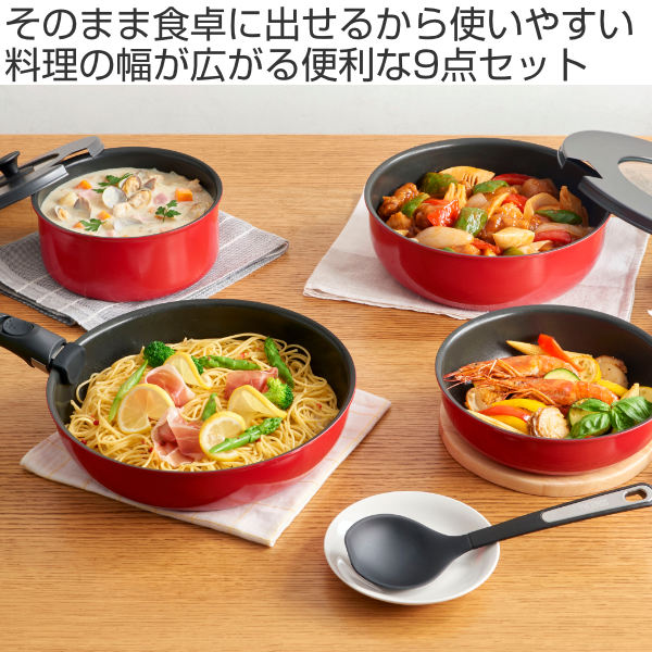 THERMOS（サーモス） フライパン セット 取っ手のとれるフライパン9点