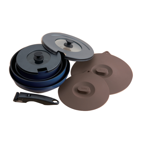 THERMOS（サーモス） 取っ手のとれるフライパン9点セット ガス火専用