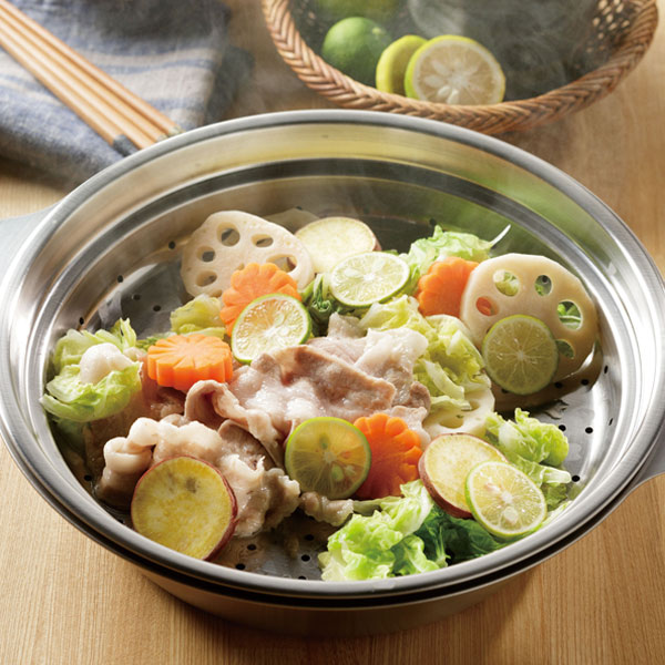 匠弥 卓上鍋 26cm IH対応 蒸し台付き お玉付き ステンレス製 日本製