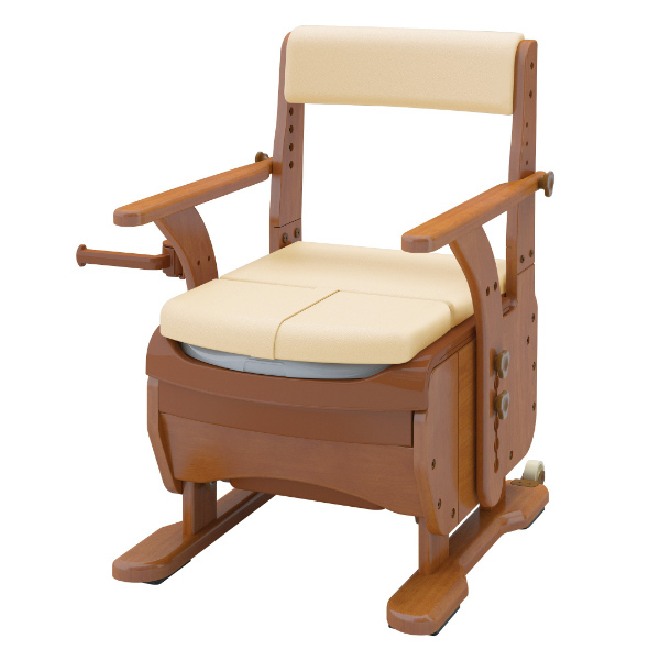 ポータブルトイレ 暖房便座 快適脱臭 家具調セレクトR ノーマル