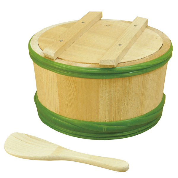 味噌樽 1.5Kg用 手作り味噌 熟成桶 木製 しゃもじ付き （ みそ樽 味噌