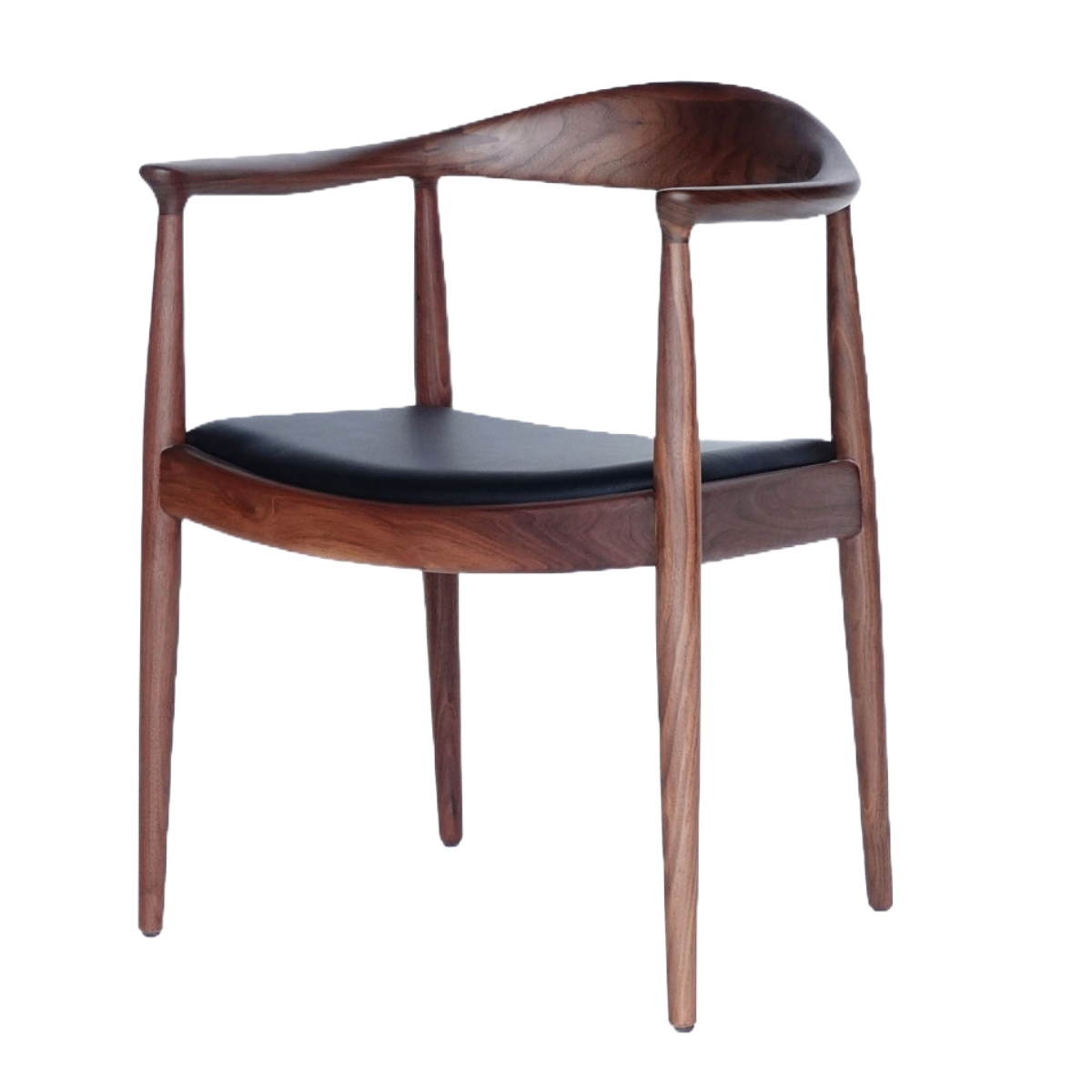 ダイニングチェア 肘付 座面高47cm 本革 ウォールナット ザ・チェア