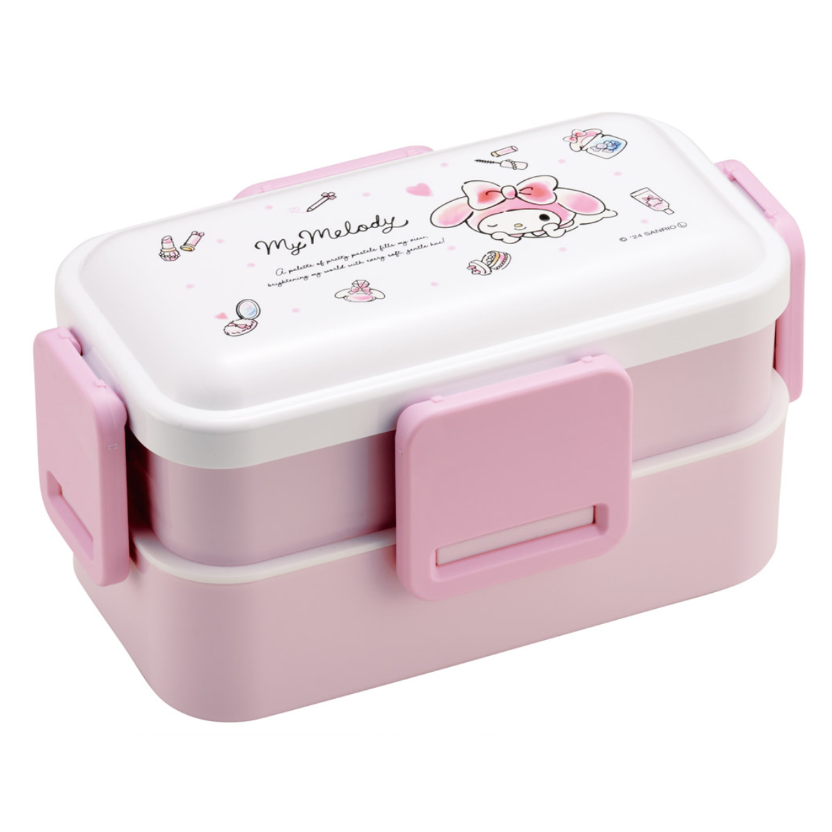 スケーター 弁当箱 2段 600ml 2段ふわっと弁当 マイメロ 水彩コスメ