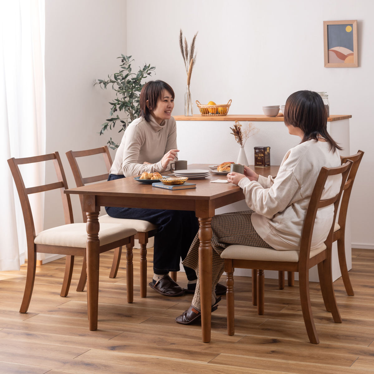 東谷 ダイニングチェア 座面高45cm クラシック風 （ アンティーク調