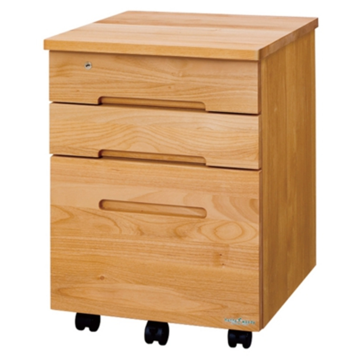 堀田木工所 デスクワゴン キャスター付 3段 幅42.1cm 学習机用 共通袖