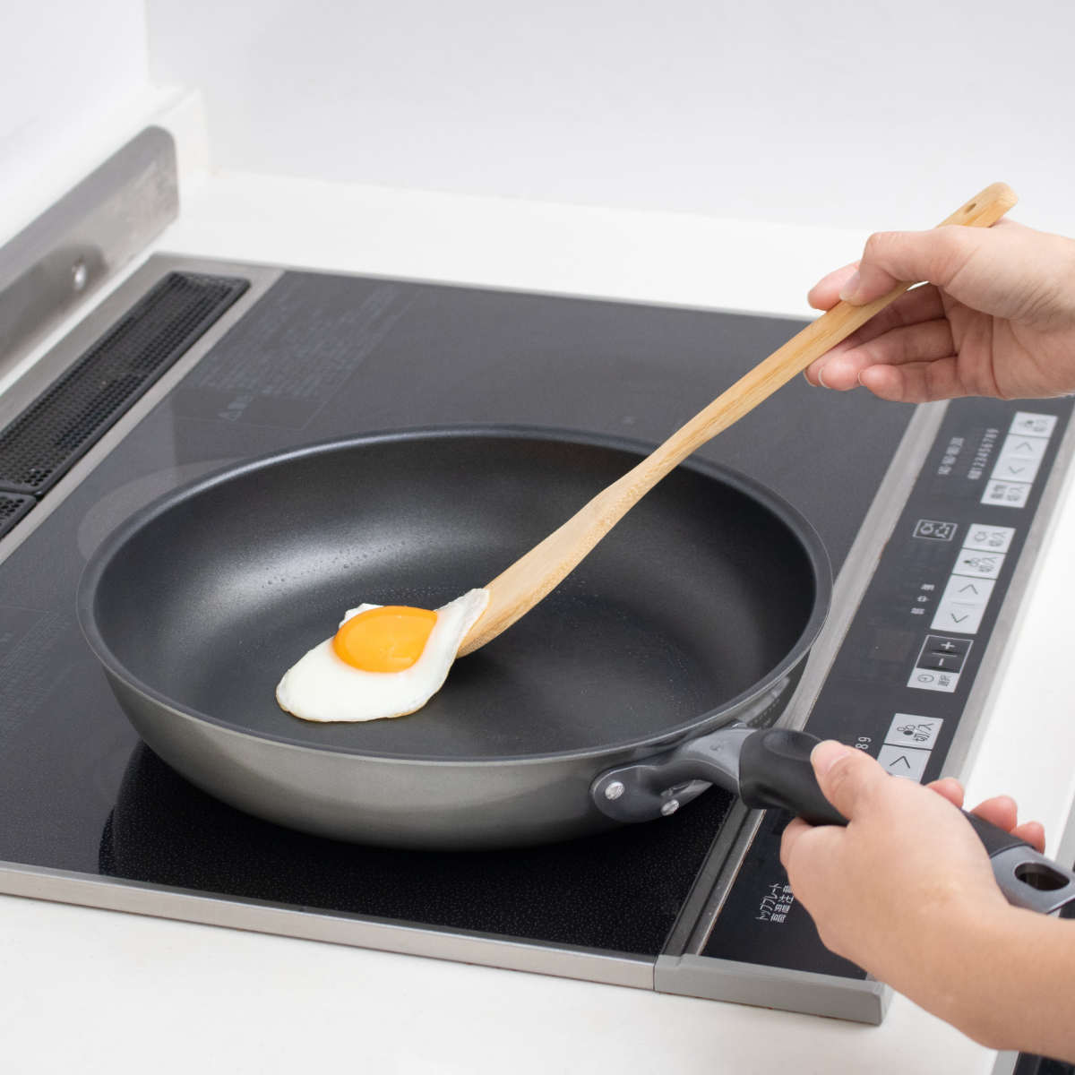 竹原製缶 フライパン 24cm 深型 IH対応 霞 日本製 （ ガス火対応