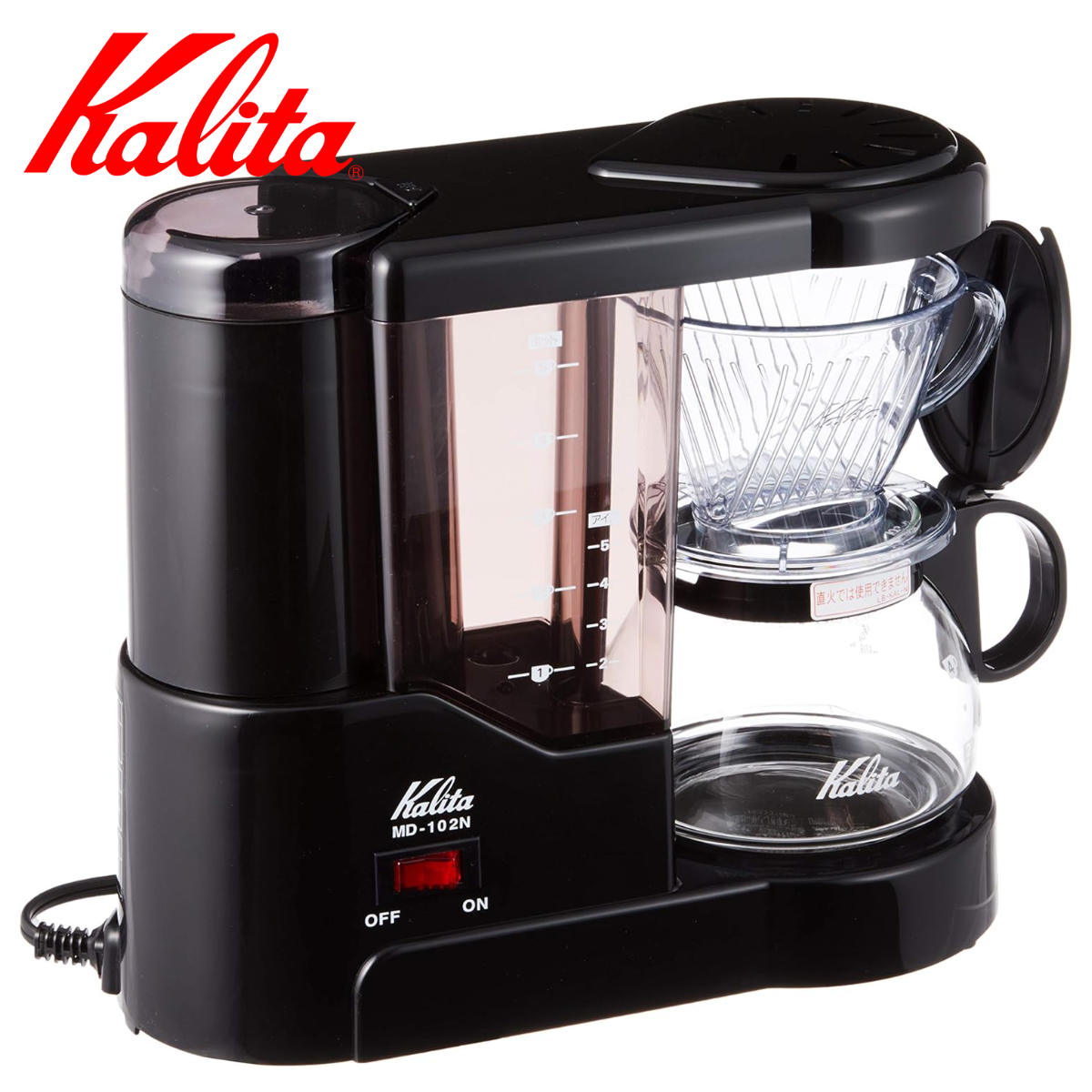 Kalita（カリタ） コーヒーメーカー MD-102N ブラック （ 5カップ ミル