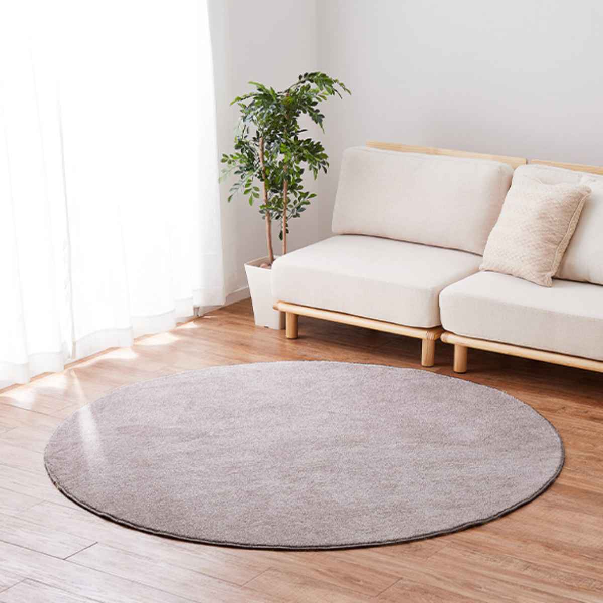 HAGiHARA（萩原） ラグ 円形 環境にやさしいナイロン 国産高機能ラグ