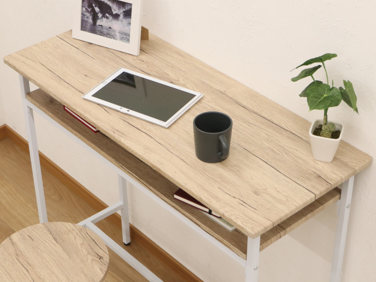 エイ・アイ・エス カウンターテーブル 幅100cm 奥行40cm ラック 木目調