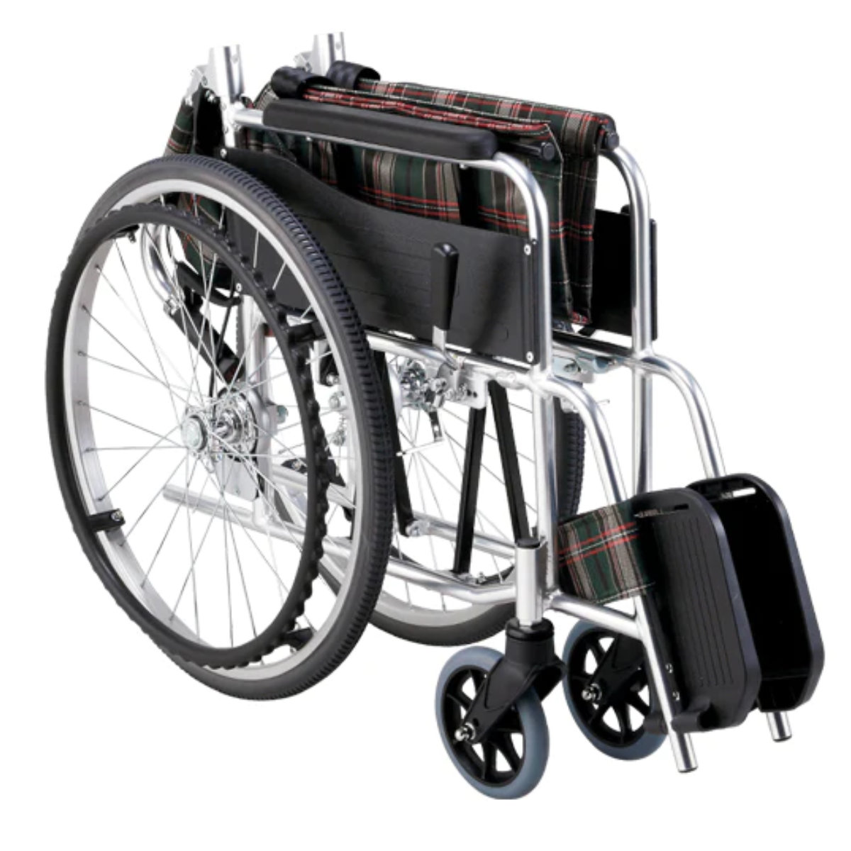 マキテック 車いす 標準 自走式 背折れタイプ 座面幅40cm 非課税