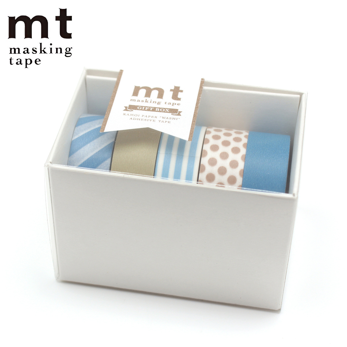 マスキングテープ mt ギフトボックス 5種入り グレイッシュ 15mm×7m