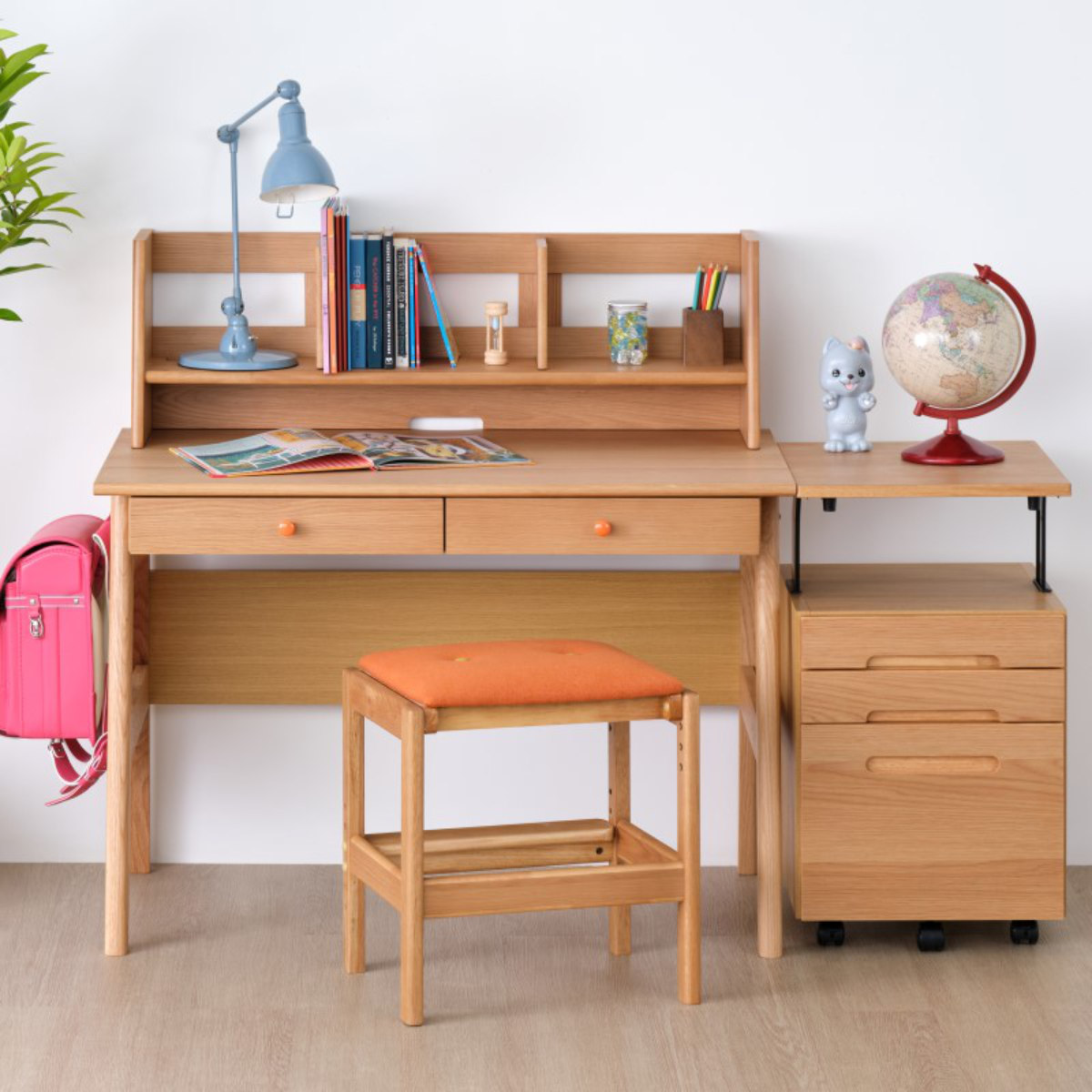 一生紀（ISSEIKI） 上棚 学習机用 幅99cm 木製 RESCO （ 机上 収納