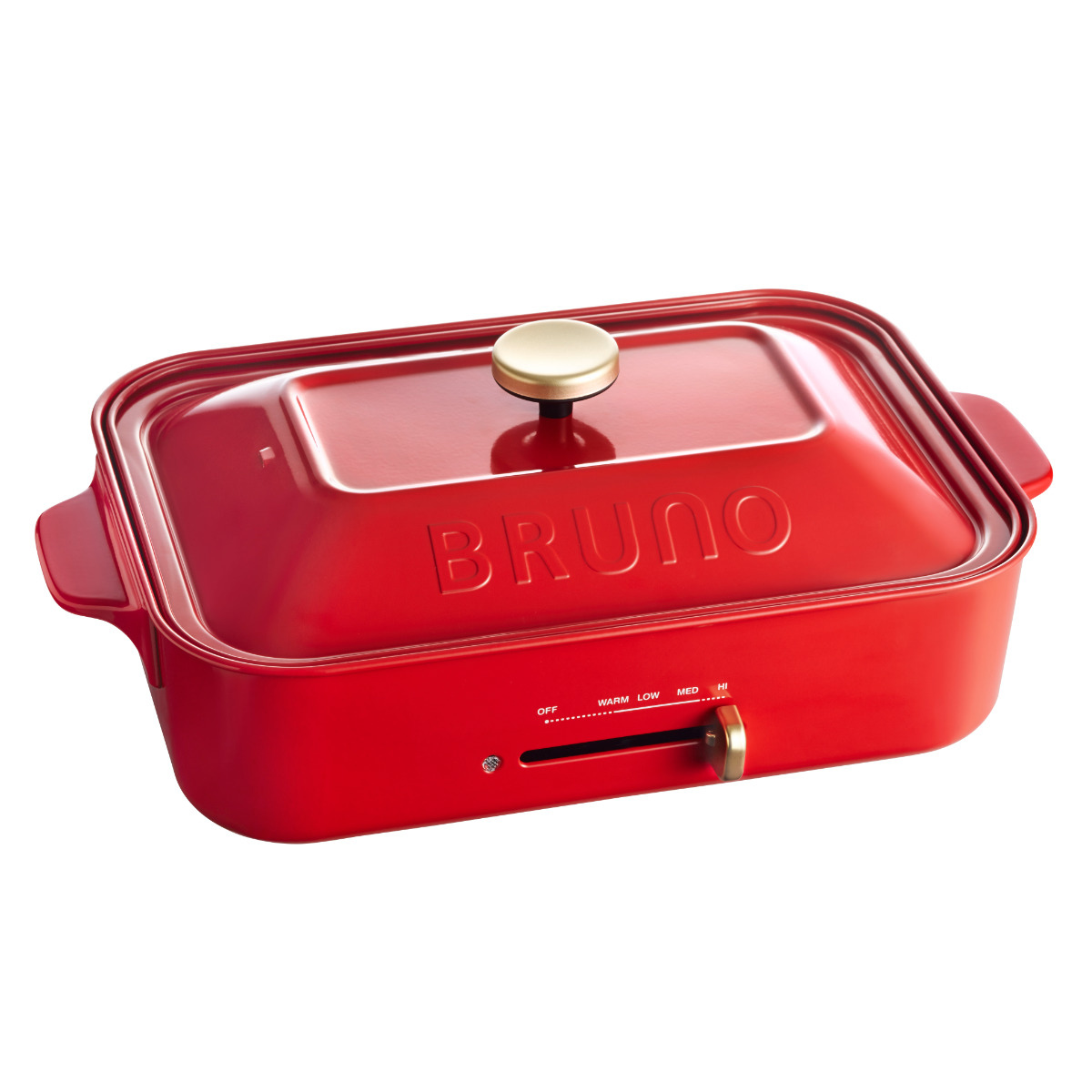 BRUNO（ブルーノ） コンパクトホットプレート たこ焼きプレート付き 蓋