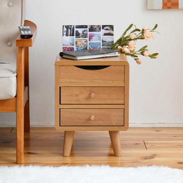 サイドチェスト 幅30cm 3段 北欧風 pico （ チェスト マガジンラック