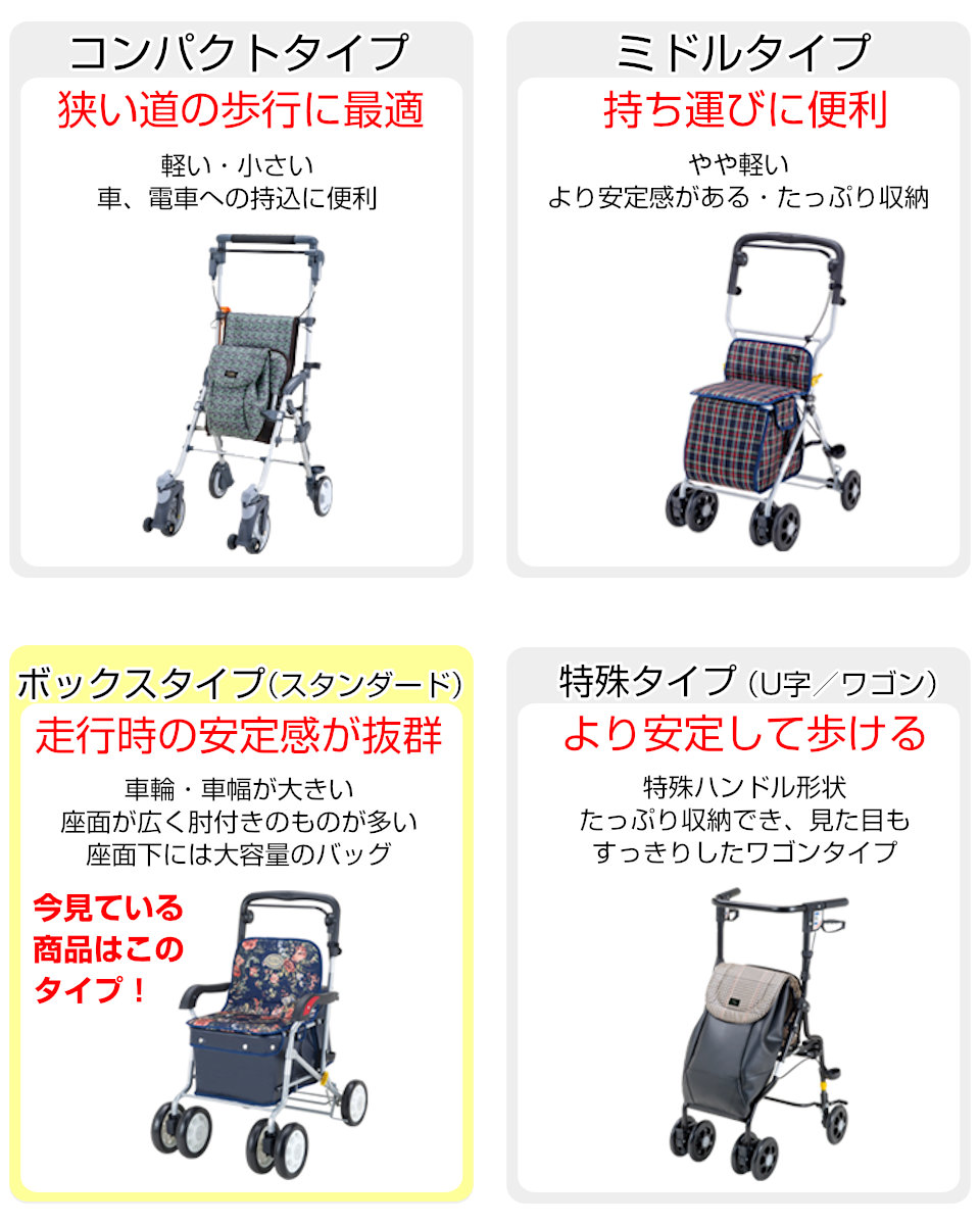 マキテック シルバーカー ボックスタイプ ノーブル 座面付き