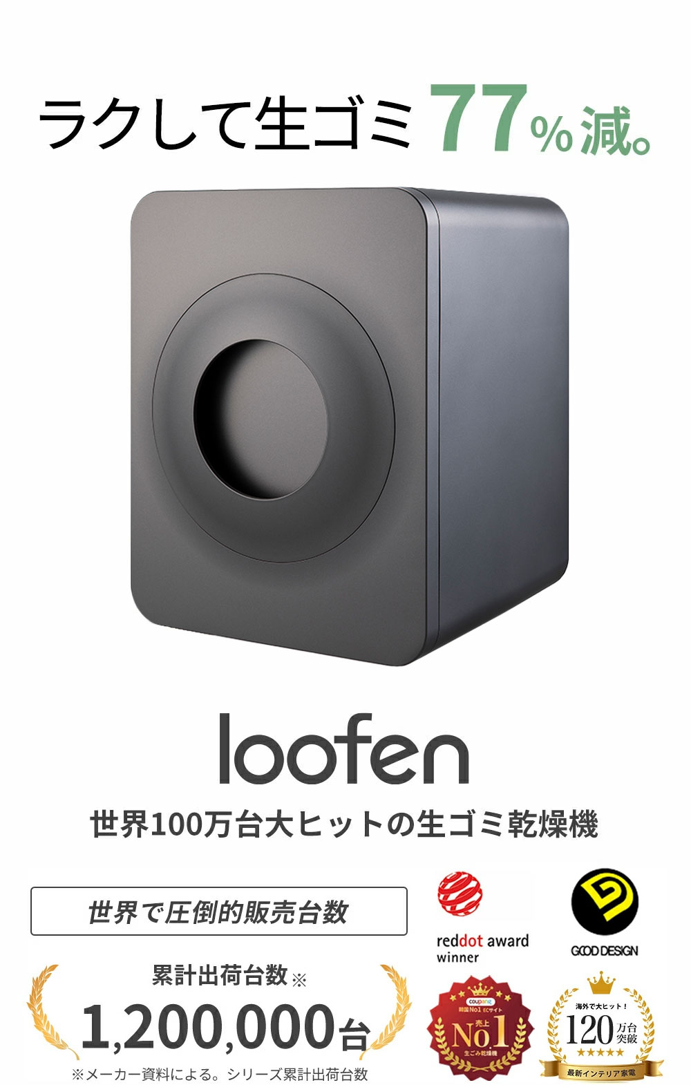 公式 直営ショップ】loofen ルーフェン （スモーキーグレー） 家庭用