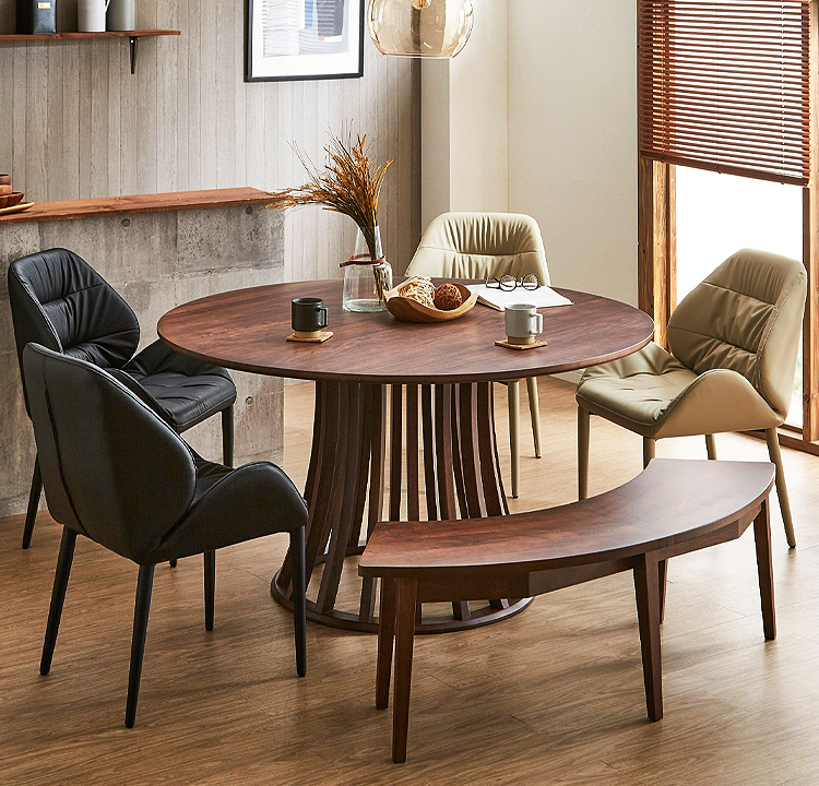 ダイニングテーブル 丸テーブル 円形 直径105cm 4人掛け 4人用 木製