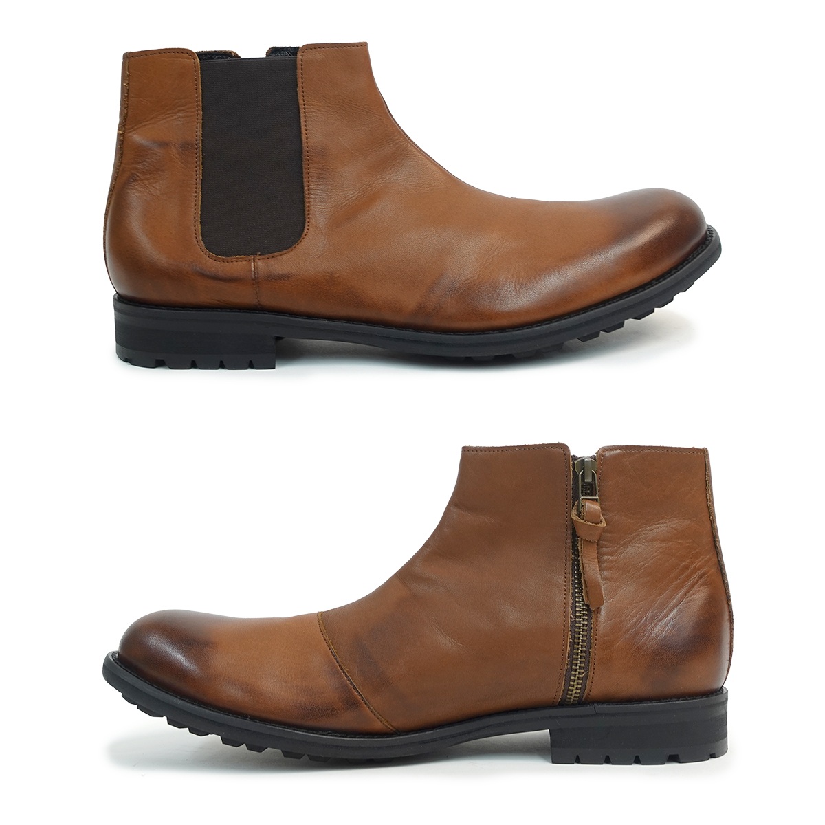 ARGIS（アルジス） メンズ ブーツ シューズ 72209 ダークブラウン 茶