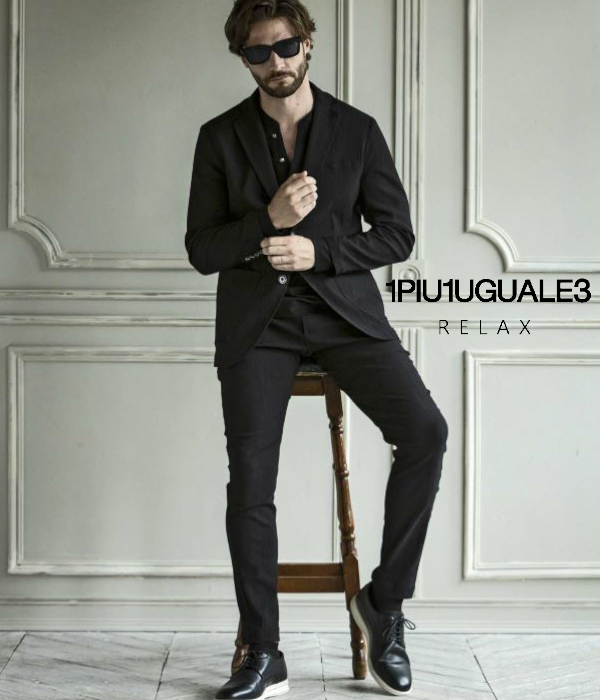 1PIU1UGUALE3 RELAX セットアップ メンズ スーツ ストライプ 上下