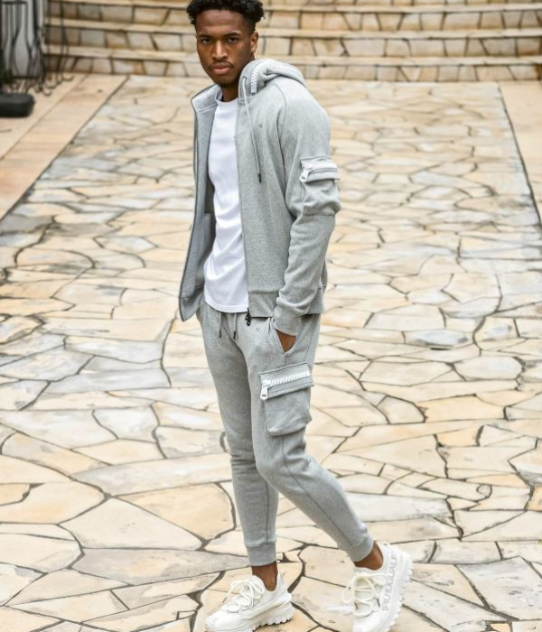 1PIU1UGUALE3 RELAX セットアップ メンズ ビッグファスナーカーゴ