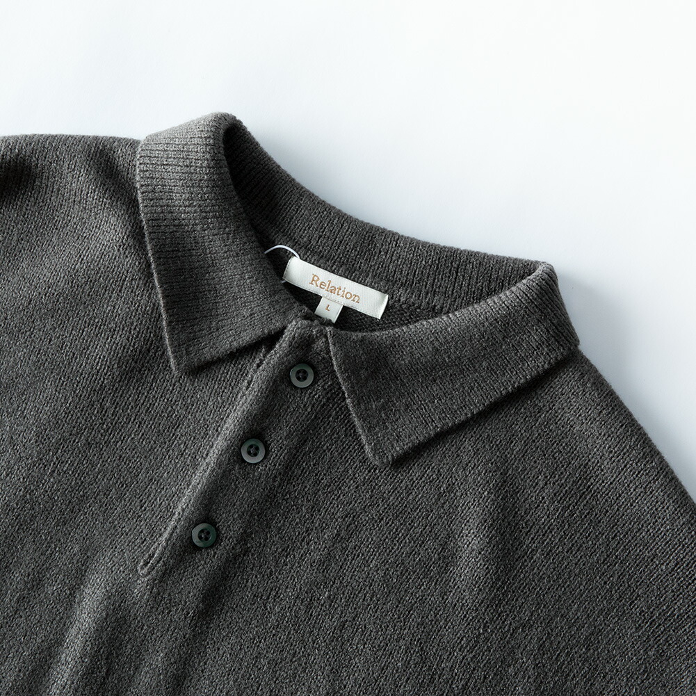 ニット メンズ ポロシャツ カシミヤ セーター ニットポロシャツ 暖かい