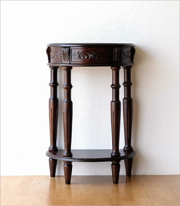 アンティーク 家具 コンソールテーブル 電話台 花台 玄関 完成品