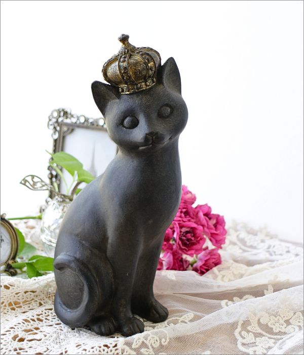 猫 ねこ ネコ 置物 置き物 オブジェ レトロ アンティーク 雑貨