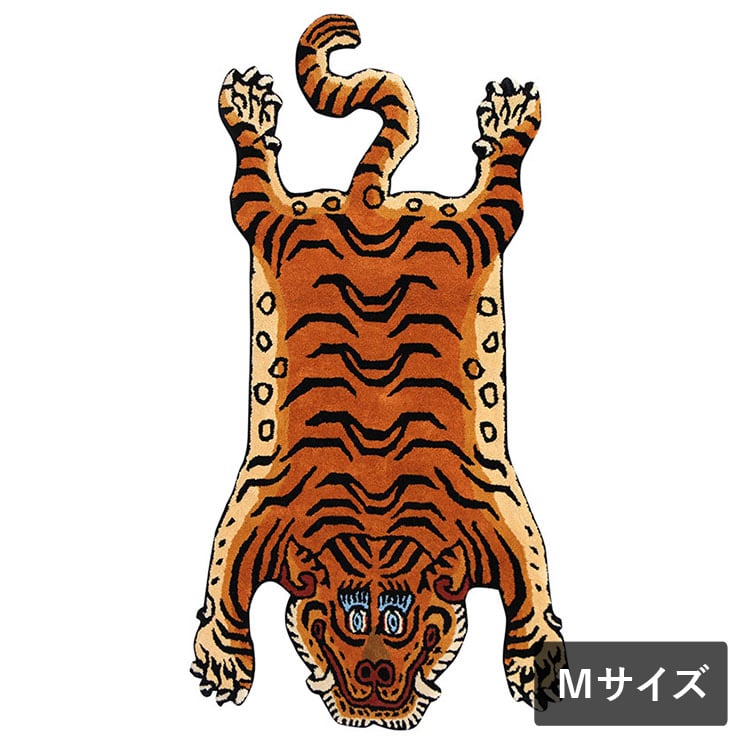 ラグ チベタンタイガーラグ DTTR-01 Mサイズ 75×130cm ラグマット トラ