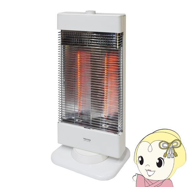 TEKNOS（テクノス） カーボンヒーター 電気ストーブ ホワイト 900W