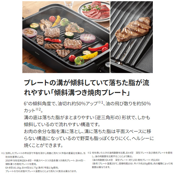 象印（ZOJIRUSHI） ホットプレート やきやき ブラック 焼肉プレート付