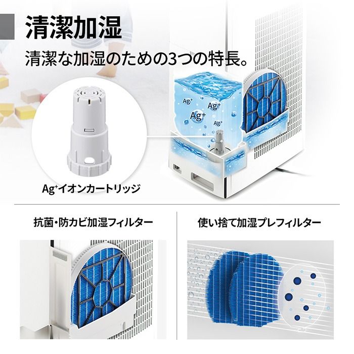 SHARP（シャープ） 加湿空気清浄機 ホワイト系 プラズマクラスターNEXT