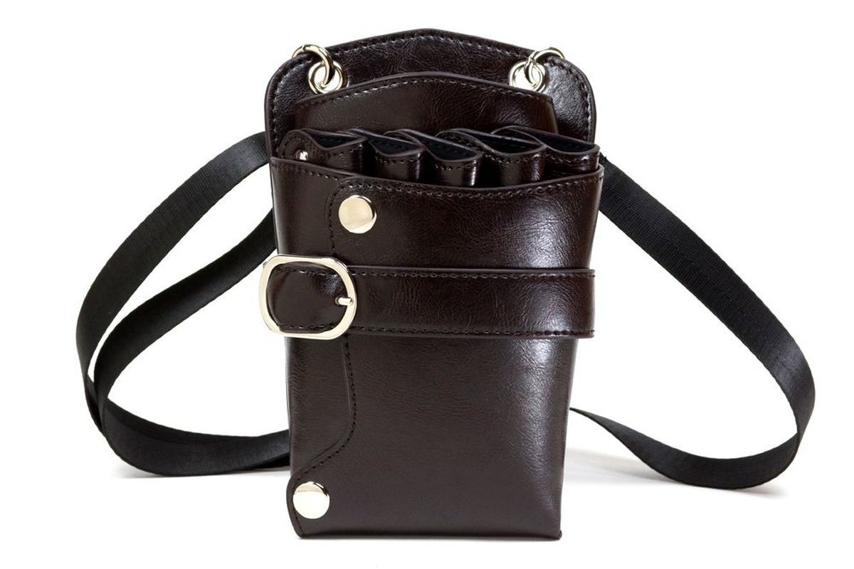 シザーケース 美容師 トリマー 5丁用 おしゃれ PUレザー サロンワーク