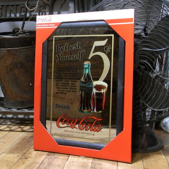 コカ・コーラ アメリカン雑貨 パブミラー Coca Cola（コカコーラ） 鏡