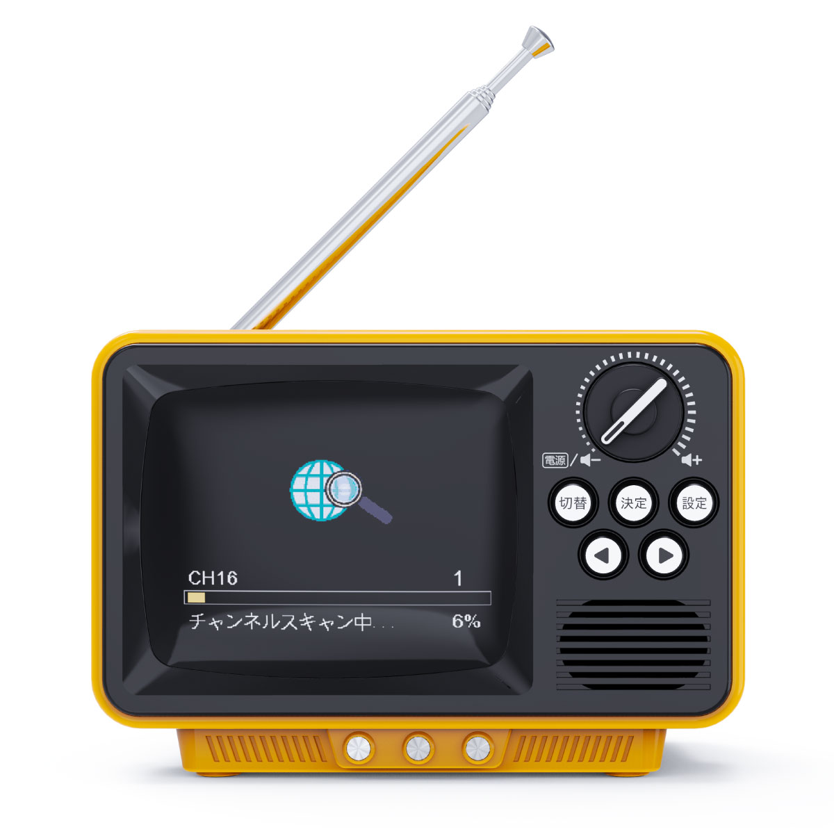 WINTECH 2.8インチ液晶付きワンセグテレビ レトロ ポータブル ワンセグ