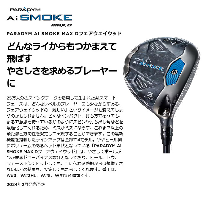 Callaway（キャロウェイ） カスタム PARADYM Ai SMOKE MAX D