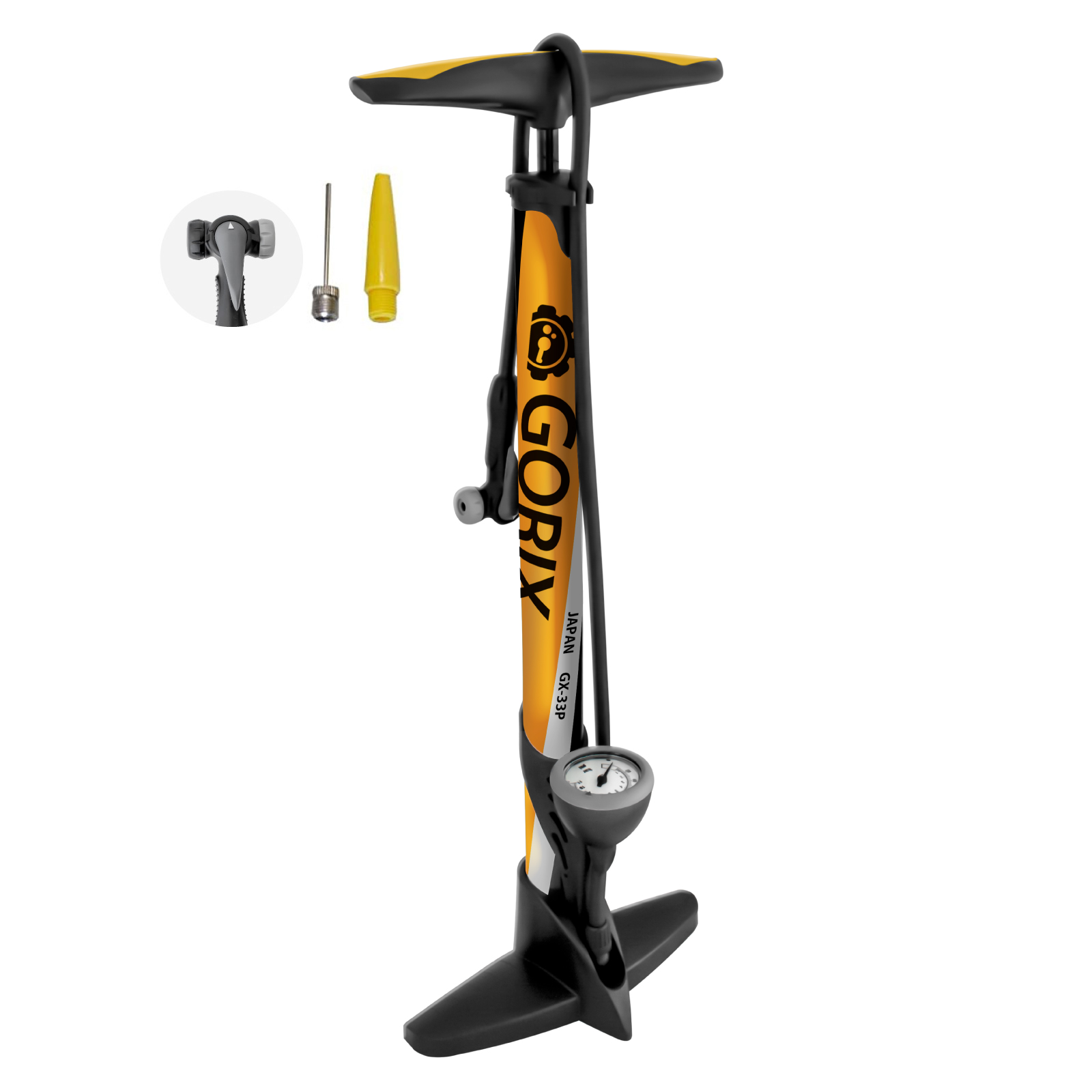 GORIX 自転車 空気入れ ゴリックス 仏式 米式 英式対応 種類 交換