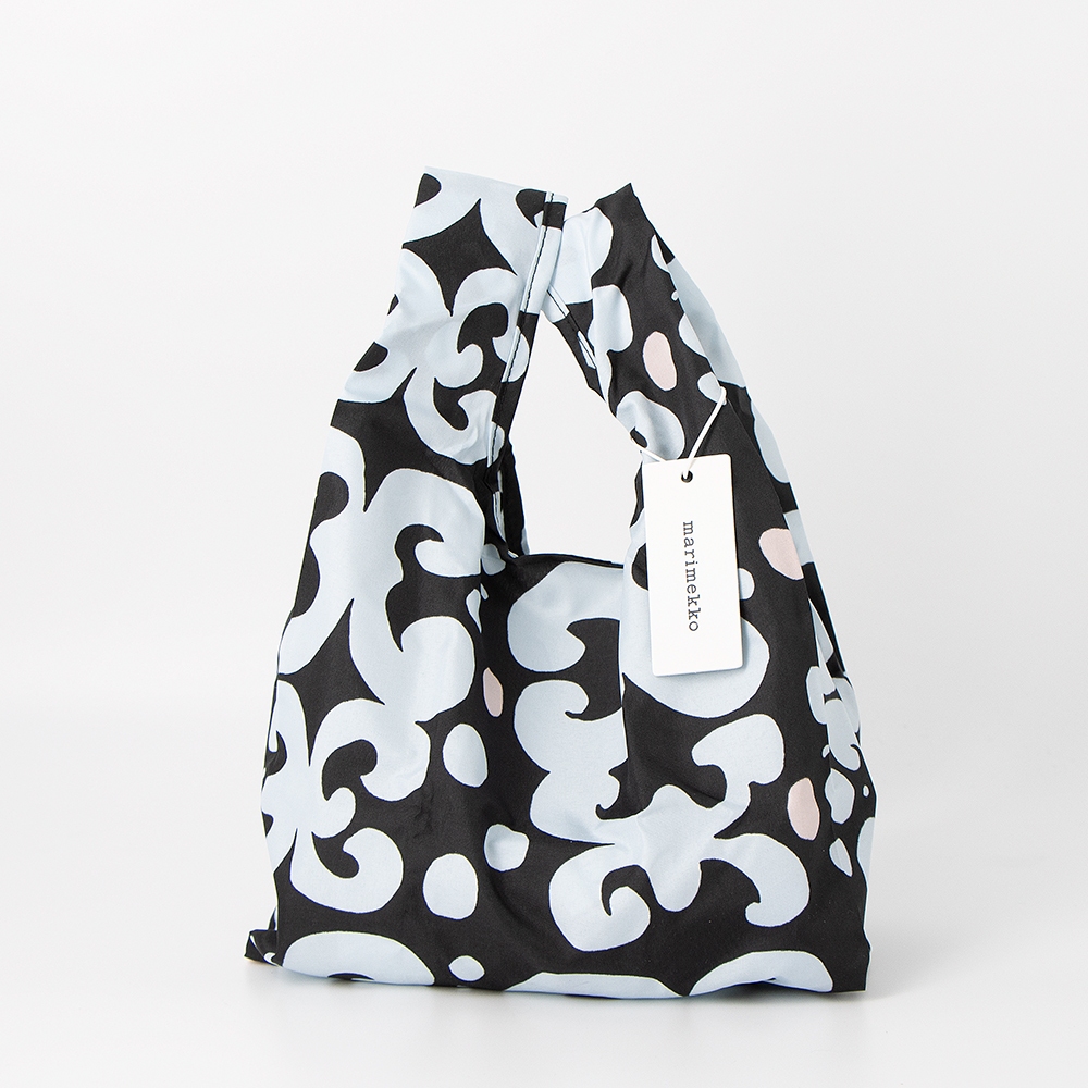 marimekko マリメッコ ＊ エコバッグ スマートバッグ【プケッティ黒