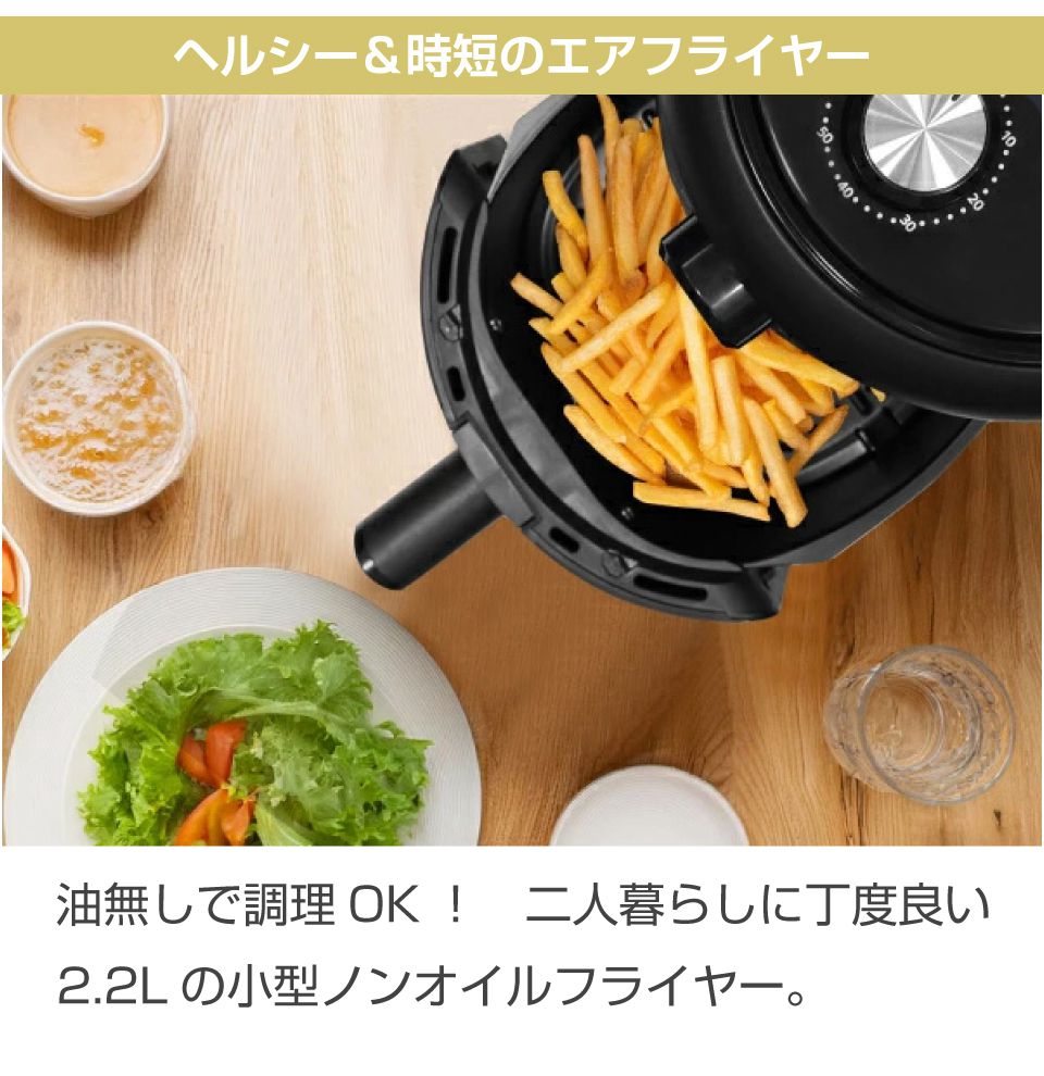 ノンフライヤー 電気フライヤー ノンオイル フライヤー 黒 sology