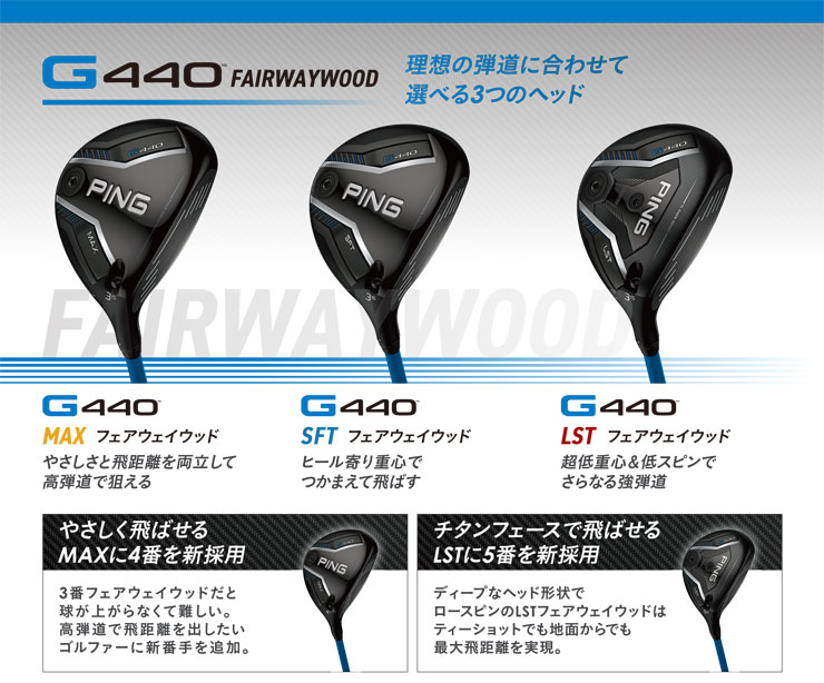 PING（ピン） 25％OFFクーポン対象 G440 MAX フェアウェイウッド PING