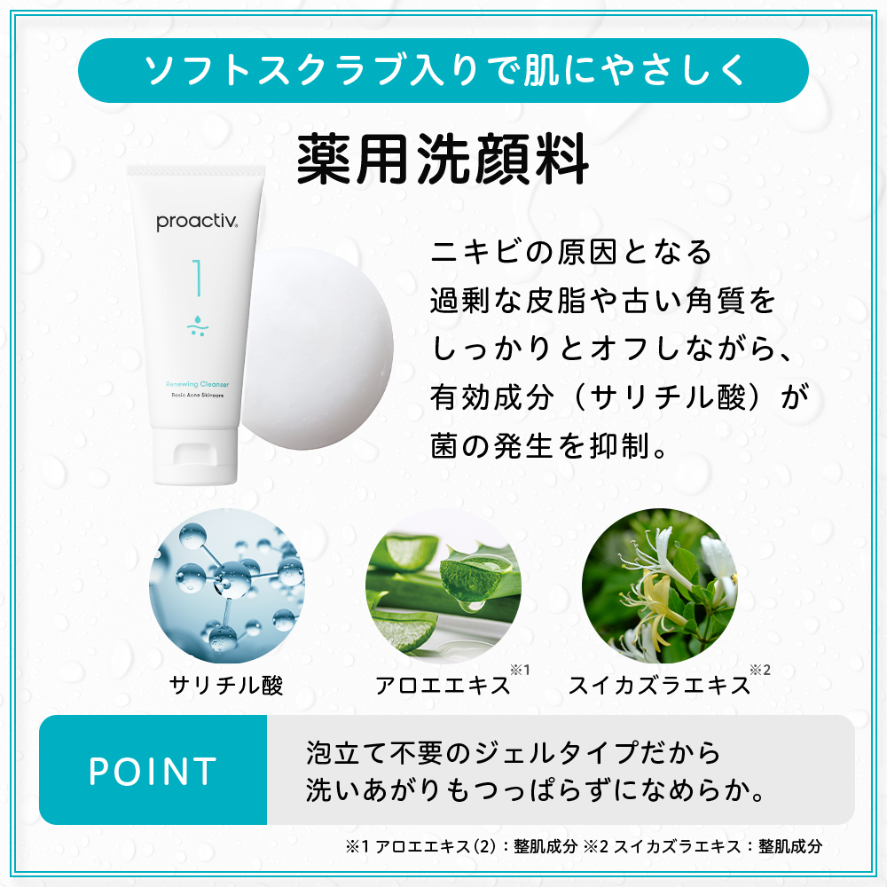 プロアクティブ＋ 5%OFF☆【2本セット送料無料】ニキビケア 薬用洗顔料