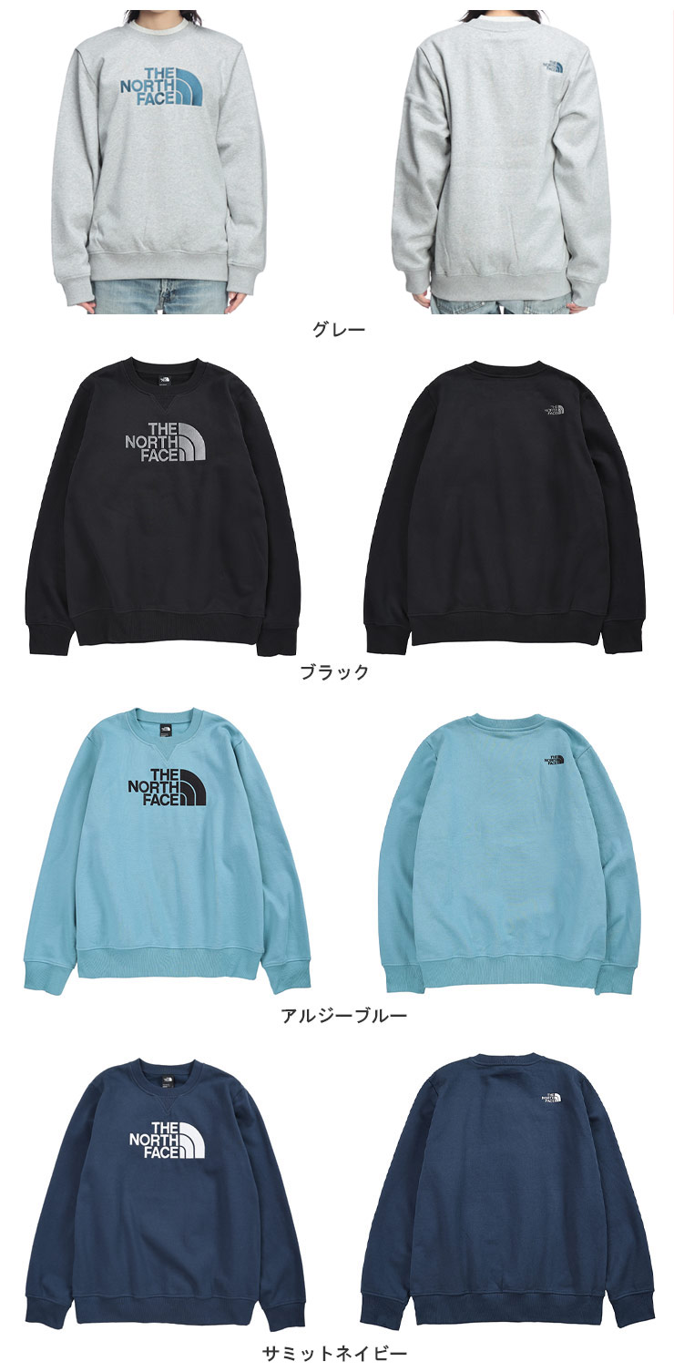 THE NORTH FACE（ザ ノースフェイス） 裏起毛 ロゴ刺繍 クルーネック